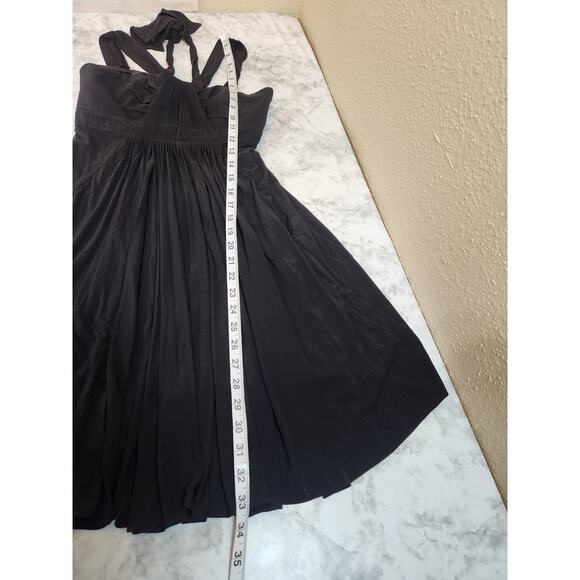 BCBGMAXAZRIA Women's Black Sleeveless Halter Neck Cocktail Mini Dress Size XS - Picture 6 of 6